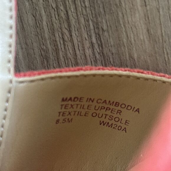 Michael Kors Janet Espadrille Wedge Canvas Orange Women 8.5 - Picture 7 of 8